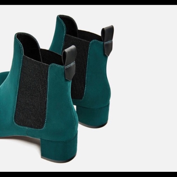 ZARA GREEN ELASTICATED ANKLE BOOTS BRAND NEW WITH TAGS US 6.5 EUR 37 - Picture 3 of 3